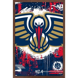 Trends International NBA New Orleans Pelicans - Maximalist Logo 23 Framed Wall Poster Prints - 1 of 4