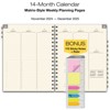 Global Printed Products Essential Monthly & Weekly Planner 8.5"x11" 2025 (5 Covers) - 3 of 4