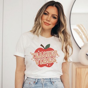 Simply Sage Market Women's Teacher Vibes Apple Short Sleeve Graphic Tee - 1 of 1