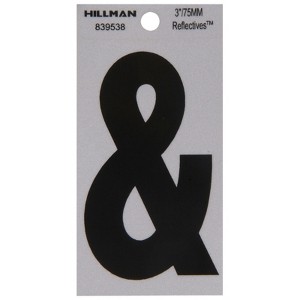 Hillman 3 in. Reflective Black Vinyl Self-Adhesive Special Character Ampersand 1 pc (Case of 6) - 1 of 1