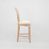 TOAOTBNBO Modern Barstools set of 2, Upholstered Bar Stool with Wood Legs, Comfortable Bar Chair for Kitchen Island, Beige - 2 of 4