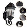 DOMETOUR 27'' Outdoor Wall Lantern, Dusk to Dawn Sensor, Waterproof Light with Clear Glass, Vintage Sconce for Porch, Patio, Entry (No Bulb) - 3 of 4