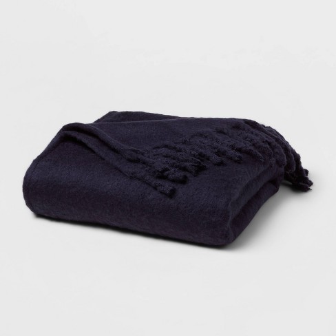 Navy throw online blanket