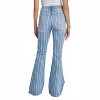 Women's Vertical Striped High Rise Super Flare - CELLO - 3 of 3