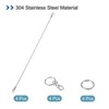 Unique Bargains Lanyard Cable Rope with Key Ring Keychains Silver 4 Pcs - 4 of 4