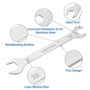 Unique Bargains 3cr13 Stainless Steel Chrome Plated Thin Metric Double Open-Ended Wrench - 3 of 4
