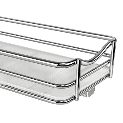 Lynk Professional Slide Out Spice Rack Upper Cabinet Organizer- 4" Wide: Chrome-Plated Kitchen Storage, Pull Out System — фото 6