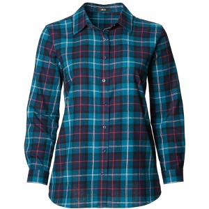 ellos Plus Size Plaid Flannel Shirt - 1 of 4
