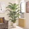 DR.Planzen Multi-Height Artificial Palm Tree in White Pot (6/7/8FT), Lifelike Faux Palm Plant for Indoor & Outdoor Home Decor - 2 of 4