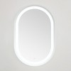 Crosby 24" Aluminum LED Oval Mirror - LMR1002 - Silver/White - Safavieh - 2 of 4