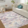 Washable Geometric Living Room Rugs, Indoor Farmhouse Non Slip Bedroom Carpet, Large Stain Resistant Dining Room Rugs - 2 of 4