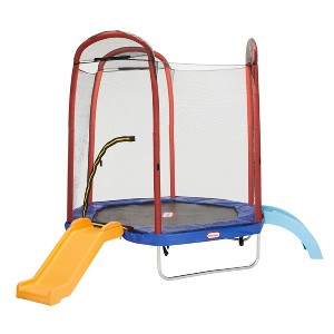 Little Tikes 7' Climb and Slide Trampoline - 1 of 4