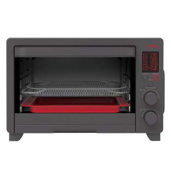 CRUXGG 6 Slice Digital 10-in-1 Toaster Oven with Air Fry - Smoke