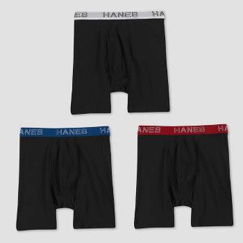 Hanes Premium Men's Floral Comfort Flex Fit Boxer Briefs 3pk - Green/black  Xl : Target