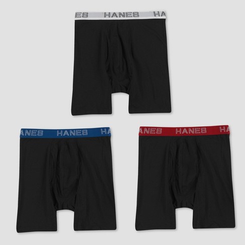 Hanes Premium Men's Comfort Flex Fit Trunks 3pk - Blue/Red S