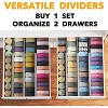 Set of 6 Bamboo Drawer Dividers , 4.65” High, Expandable Organizers for Clothing,Adjustable (17-22" Sizes) - SpaceAid® - 2 of 4