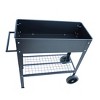 Gulches Mobile Metal Raised Garden Bed Cart with Legs, Elevated Tall Planter Box with Wheels,Dark gray - 3 of 4