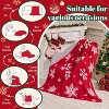Lomsoe Red Christmas Snowflake Flannel Blanket Cozy Warm Throw Blanket Christmas Gift Bed Blanket Throws for Xmas Winter Bedding Couch - 2 of 3