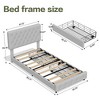 HYLEORY Queen Storage Bed Frame with 4 Drawers & Headboard, Upholstered Platform Bed Frame - 2 of 4