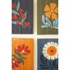 Set of 4 Hand-Painted Floral Wall Art Panels – Recycled Wood – 16" Tall by Kalalou - 2 of 4