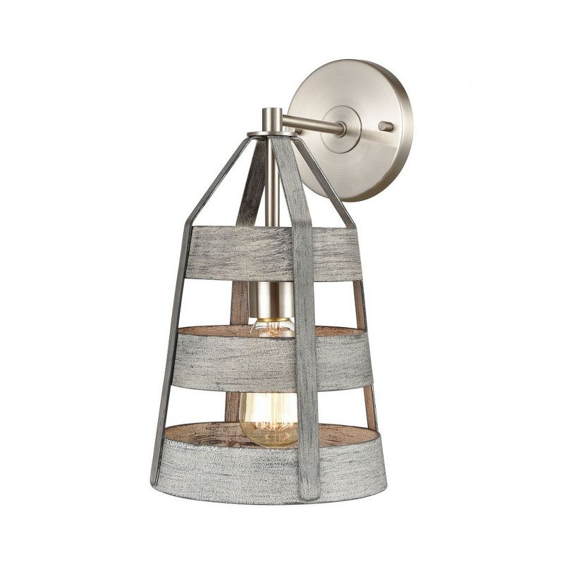 Elk Home Brigantine 1 - Light Wall Light in  Weathered Driftwood, 1 of 2