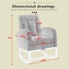 Nursery Rocking Chair, Upholstered Glider Rocker with Foot Rest, High Back Accent Armchair, Comfy Reading Chair for Living Room Hallway Beige - 3 of 4