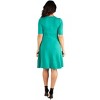 24seven Comfort Apparel A Line Knee Length Dress Elbow Length Sleeves - 3 of 4