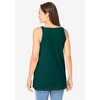 Woman Within Plus Size Lace-Trim V-Neck Tank - 3 of 4
