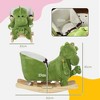 AZL1 Life Concept Rocker and Spring Horse Plush Dinosaur with Seat Belt Hand Puppet for Kids Toddlers 18-36 Months Play, Green, 26.8"*13.4"*17.7" - 4 of 4