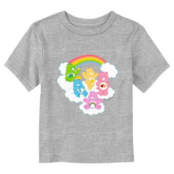 Care Bears Rainbow Clouds Party  T-Shirt - Athletic Heather - 4T