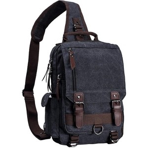 Paaaawaters mygreen Canvas Cross Body Messenger Bag Shoulder Sling Backpack Travel Rucksack - 1 of 4