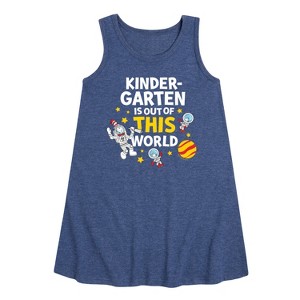 - Dr. Seuss - Kindergarten Out of This World Graphic Sleeveless Aline Dress - 1 of 4