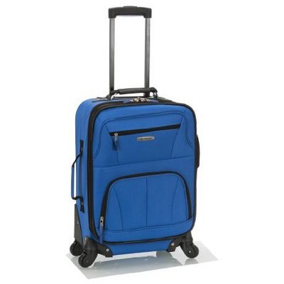 Rockland Pasadena Softside Spinner Wheel Luggage Blue Carry-On 20-Inch