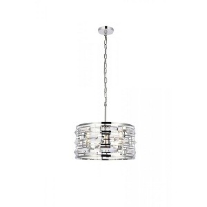 Elegant Lighting Kennedy 16.5 inch pendant in chrome - 1 of 4
