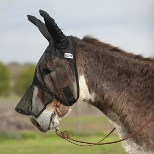 Masque Anti-mouches Pour Mule, âne Et Cheval Warmblood – Oreilles Et Nez Longs, Tissu Respirant, Anti-insectes