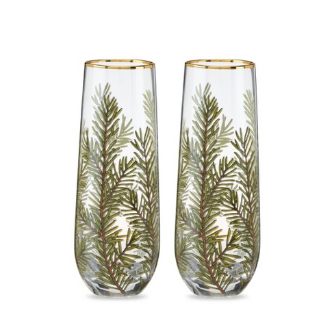 Twine Starlight Stemless Champagne Flute, Set of 2