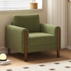 Kumasinova Mid-Century Teddy Accent Chair with Curved Armrests, Plush Upholstered Armchair, Oversized Sofa Chair for Living Room, Sturdy Wood Frame - 2 of 4
