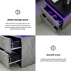 TIRAMISUBEST LED Nightstand with 2 Drawers, Modern Buffet Cabinet for Stylish Bedrooms - 4 of 4