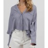 Women's DOS SANTOS TEXTURED TOP - day + moon - 2 of 4