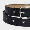 Women's Cut-Out Heart Belt - Wild Fable™ Black - image 3 of 3