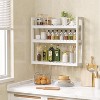 Bathroom Shelves Over Toilet Storage - 3 Tier Wall Mounted Bamboo Bathroom Shelf Organizer - 3 of 4