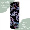 Elanze Designs Watercolor Purple Pink Monarch Butterfly Pattern 20 ounce Stainless Steel Travel Tumbler with Lid For Your On The Go Beverages - 3 of 4