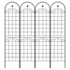 MAYEERTY 4 Pack Metal Garden Trellis 86.7 x 19.7 Inch Rustproof Climbing Plants Support Rose Trellis Netting Black Outdoor - 4 of 4