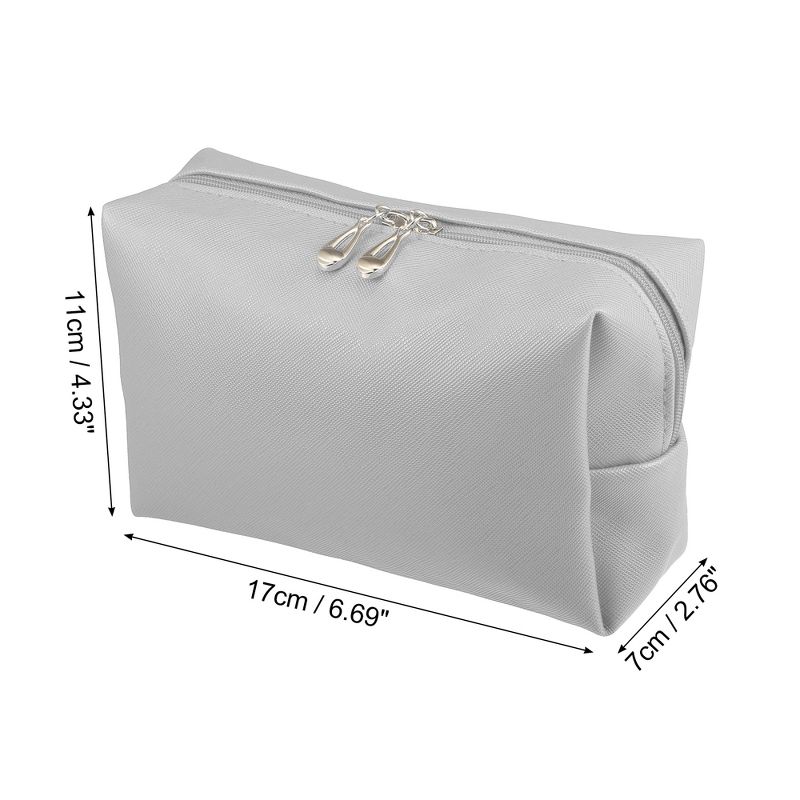 Unique Bargains PU Leather Waterproof Makeup Bag Cosmetic Case Makeup Bag for Women S Size 1 Pc, 4 of 7