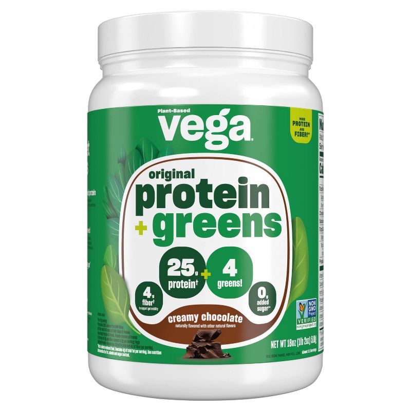 Vega Protein and Greens Vegan Plant Based Powder - Chocolate - 18oz, 1 of 9