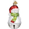 Old World Christmas Blown Glass Ornament for Christmas Tree, Jingle Bell Snowman - 3 of 4