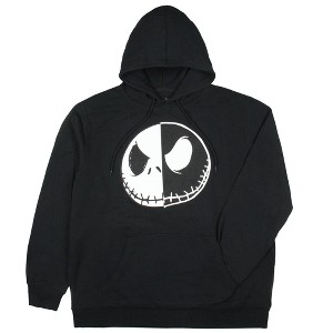 The Nightmare Before Christmas Men's Jack Skellington Split Face Hoodie - 1 of 4