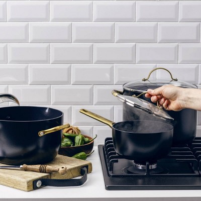 Black and Gold 10-Piece Nonstick Aluminum Cookware Set