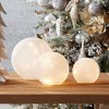 LED Frosted Snowball Globe (Set of 3) - 2 of 3