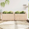 vidaXL Garden Planter Set of 2 Natural Wood Color - 3 of 4